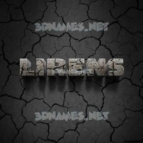 lirens in Cracked Stone style - 3D name wallpaper lirens in Cracked Stone style - 3D name wallpaper