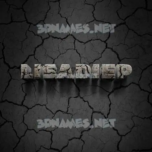 lisadiep in Cracked Stone style - 3D name wallpaper lisadiep in Cracked Stone style - 3D name wallpaper