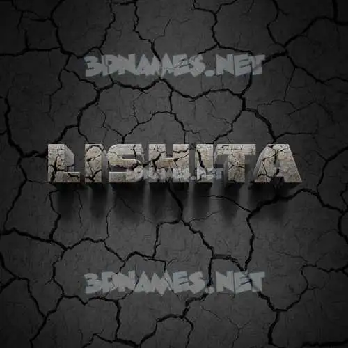 lishita in Cracked Stone style - 3D name wallpaper