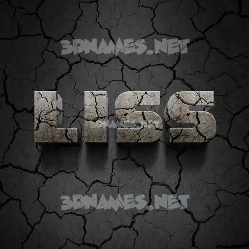 liss in Cracked Stone style - 3D name wallpaper liss in Cracked Stone style - 3D name wallpaper