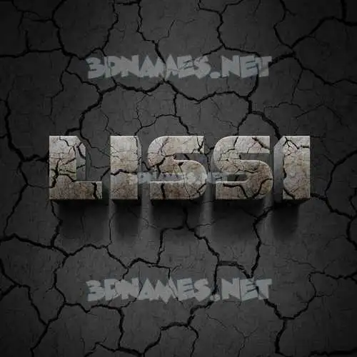 lissi in Cracked Stone style - 3D name wallpaper