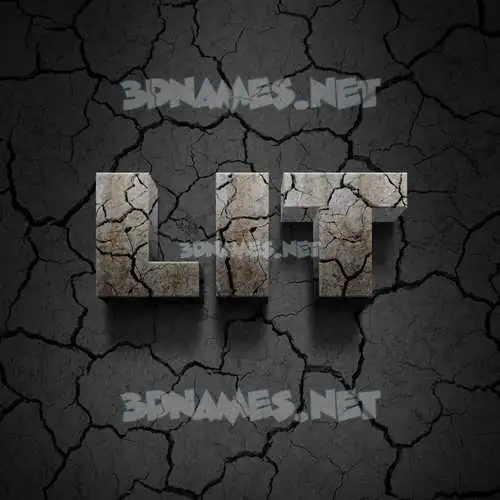 lit in Cracked Stone style - 3D name wallpaper lit in Cracked Stone style - 3D name wallpaper