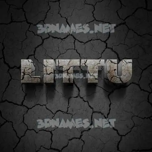 littu in Cracked Stone style - 3D name wallpaper littu in Cracked Stone style - 3D name wallpaper