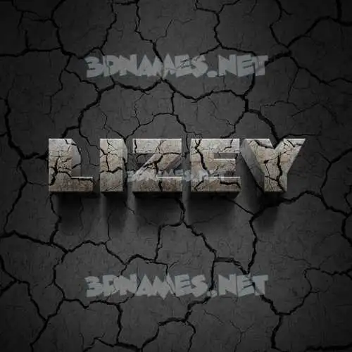 lizey in Cracked Stone style - 3D name wallpaper lizey in Cracked Stone style - 3D name wallpaper