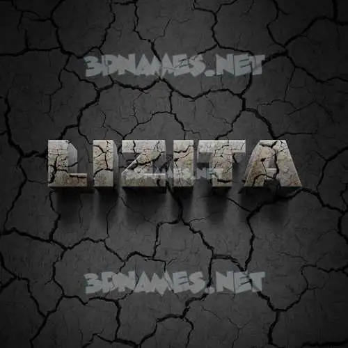 lizita in Cracked Stone style - 3D name wallpaper lizita in Cracked Stone style - 3D name wallpaper