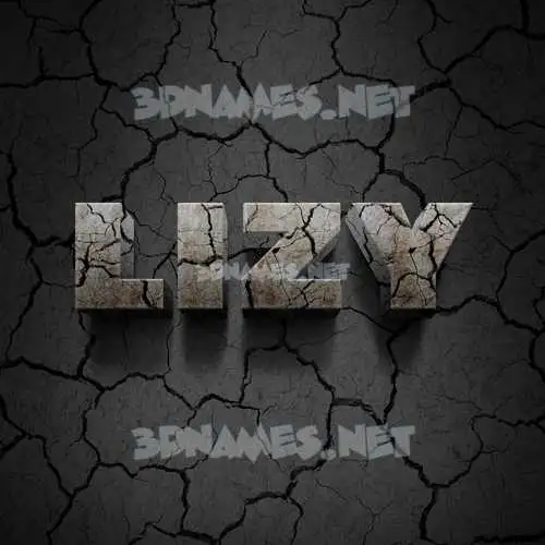 lizy in Cracked Stone style - 3D name wallpaper lizy in Cracked Stone style - 3D name wallpaper