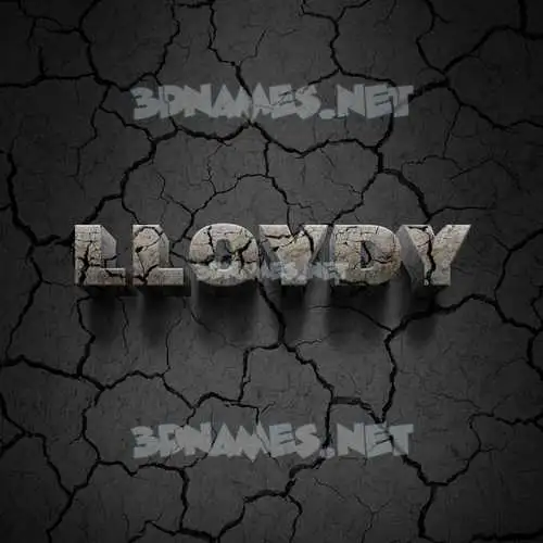 lloydy in Cracked Stone style - 3D name wallpaper lloydy in Cracked Stone style - 3D name wallpaper