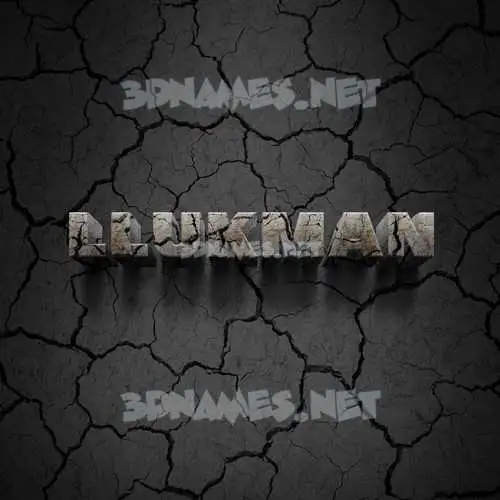 llukman in Cracked Stone style - 3D name wallpaper llukman in Cracked Stone style - 3D name wallpaper