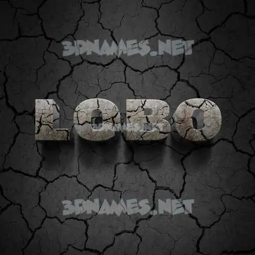 lobo in Cracked Stone style - 3D name wallpaper lobo in Cracked Stone style - 3D name wallpaper