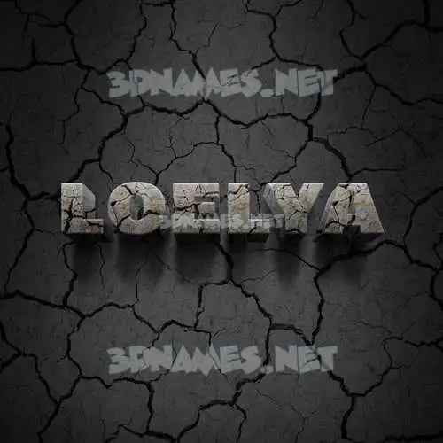loelya in Cracked Stone style - 3D name wallpaper loelya in Cracked Stone style - 3D name wallpaper