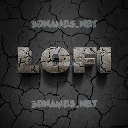 lofi in Cracked Stone style - 3D name wallpaper lofi in Cracked Stone style - 3D name wallpaper