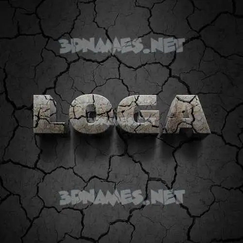 loga in Cracked Stone style - 3D name wallpaper loga in Cracked Stone style - 3D name wallpaper