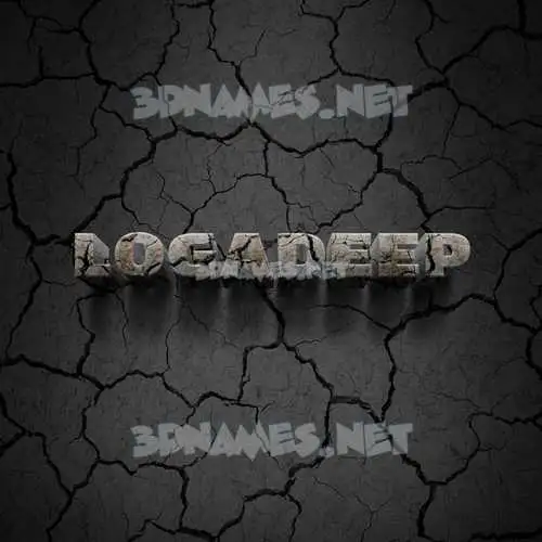 logadeep in Cracked Stone style - 3D name wallpaper