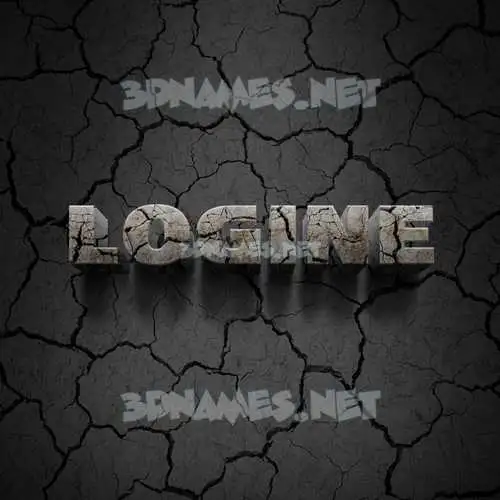 logine in Cracked Stone style - 3D name wallpaper