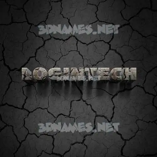 logintech in Cracked Stone style - 3D name wallpaper