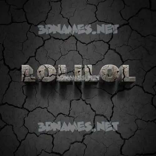 lolilol in Cracked Stone style - 3D name wallpaper
