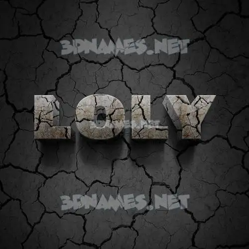loly in Cracked Stone style - 3D name wallpaper loly in Cracked Stone style - 3D name wallpaper