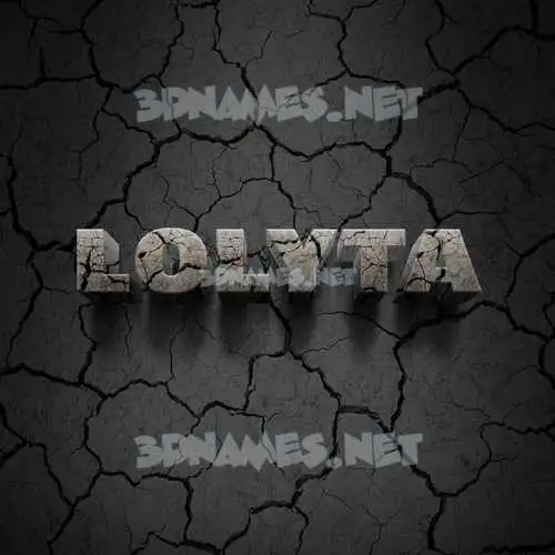 lolyta in Cracked Stone style - 3D name wallpaper lolyta in Cracked Stone style - 3D name wallpaper