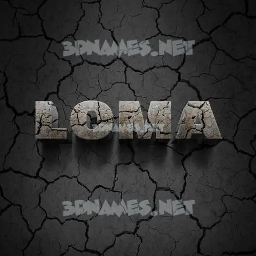 loma in Cracked Stone style - 3D name wallpaper loma in Cracked Stone style - 3D name wallpaper