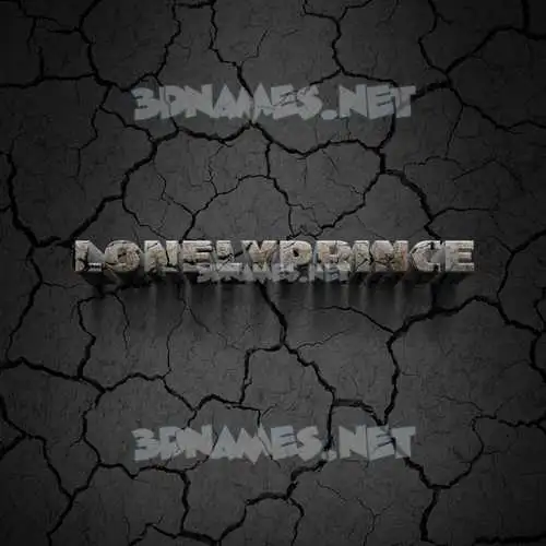 lonelyprince in Cracked Stone style - 3D name wallpaper lonelyprince in Cracked Stone style - 3D name wallpaper