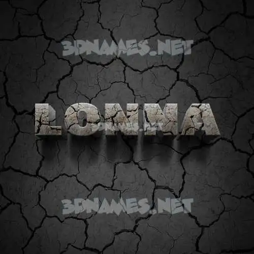 lonna in Cracked Stone style - 3D name wallpaper lonna in Cracked Stone style - 3D name wallpaper