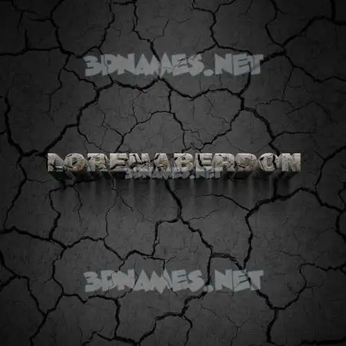 lorenaberdon in Cracked Stone style - 3D name wallpaper
