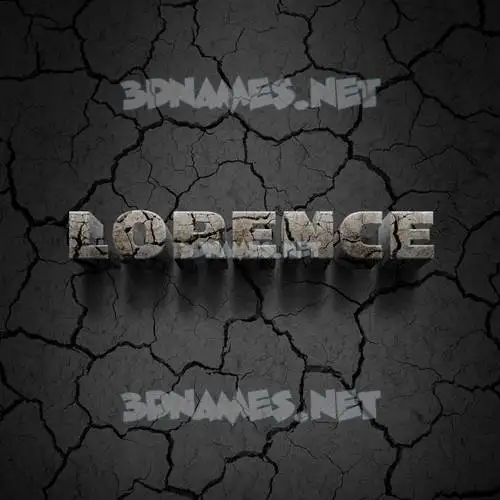 lorence in Cracked Stone style - 3D name wallpaper lorence in Cracked Stone style - 3D name wallpaper