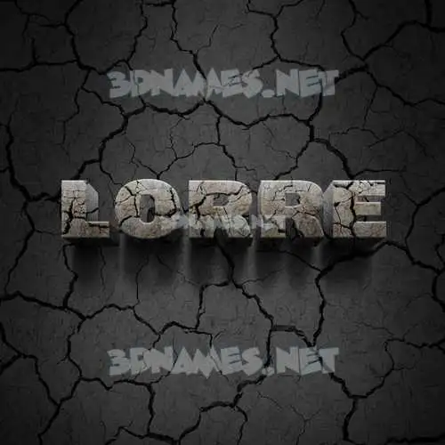 lorre in Cracked Stone style - 3D name wallpaper lorre in Cracked Stone style - 3D name wallpaper