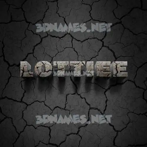 lottiee in Cracked Stone style - 3D name wallpaper lottiee in Cracked Stone style - 3D name wallpaper