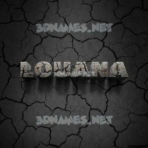 louana in Cracked Stone style - 3D name wallpaper