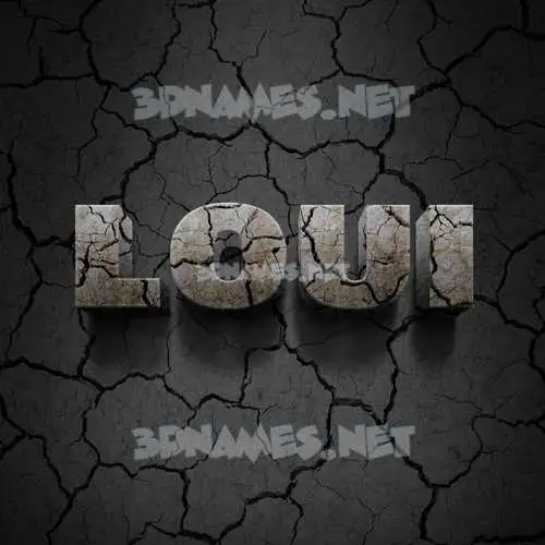 loui in Cracked Stone style - 3D name wallpaper loui in Cracked Stone style - 3D name wallpaper
