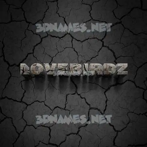 lovebirdz in Cracked Stone style - 3D name wallpaper lovebirdz in Cracked Stone style - 3D name wallpaper