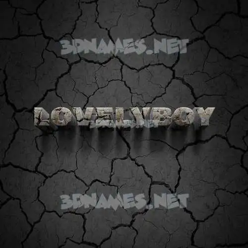 lovelyboy in Cracked Stone style - 3D name wallpaper lovelyboy in Cracked Stone style - 3D name wallpaper