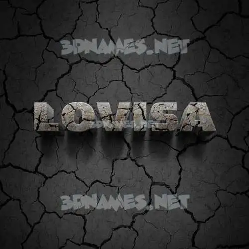 lovisa in Cracked Stone style - 3D name wallpaper lovisa in Cracked Stone style - 3D name wallpaper