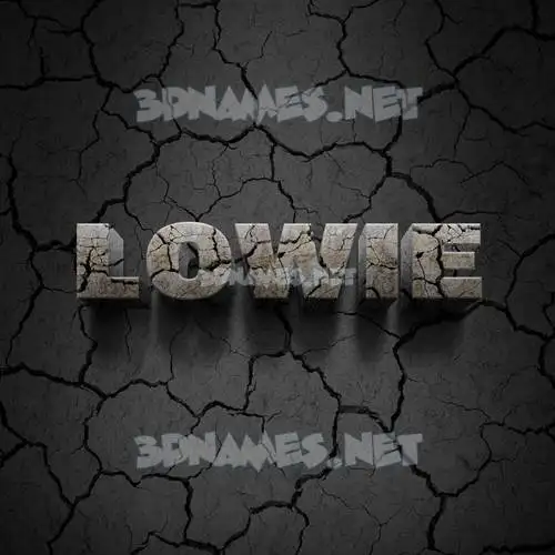 lowie in Cracked Stone style - 3D name wallpaper lowie in Cracked Stone style - 3D name wallpaper