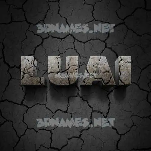 luai in Cracked Stone style - 3D name wallpaper luai in Cracked Stone style - 3D name wallpaper