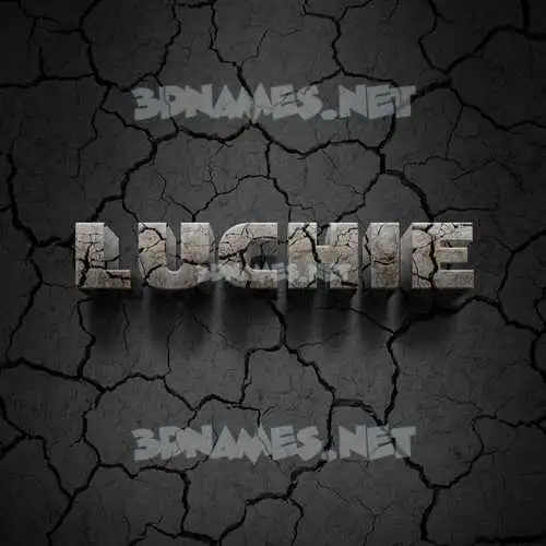 luchie in Cracked Stone style - 3D name wallpaper luchie in Cracked Stone style - 3D name wallpaper
