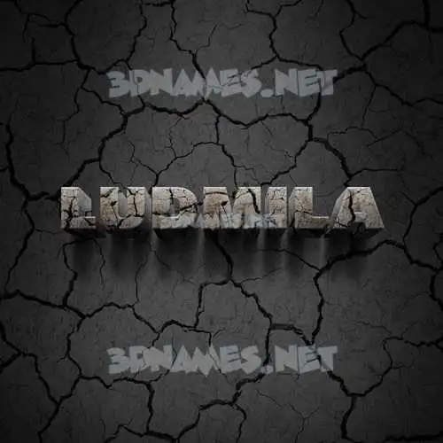 ludmila in Cracked Stone style - 3D name wallpaper ludmila in Cracked Stone style - 3D name wallpaper