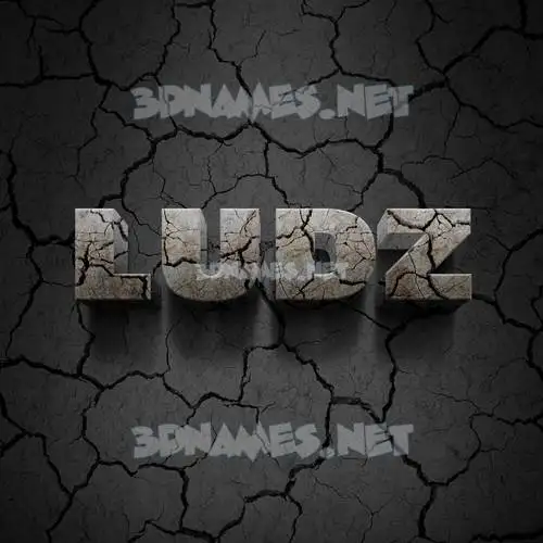 ludz in Cracked Stone style - 3D name wallpaper ludz in Cracked Stone style - 3D name wallpaper