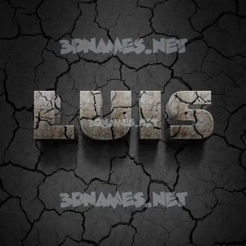 luis in Cracked Stone style - 3D name wallpaper