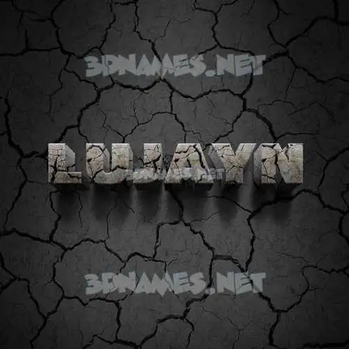 lujayn in Cracked Stone style - 3D name wallpaper lujayn in Cracked Stone style - 3D name wallpaper