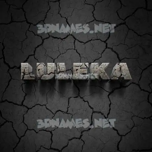 luleka in Cracked Stone style - 3D name wallpaper luleka in Cracked Stone style - 3D name wallpaper