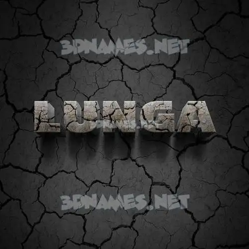 lunga in Cracked Stone style - 3D name wallpaper