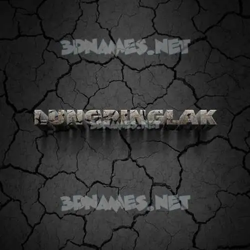 lungpinglak in Cracked Stone style - 3D name wallpaper