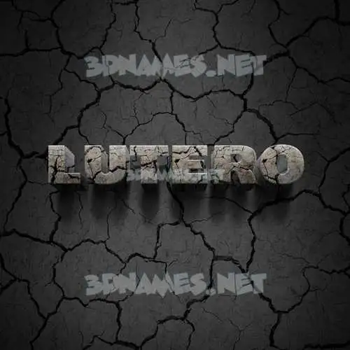 lutero in Cracked Stone style - 3D name wallpaper lutero in Cracked Stone style - 3D name wallpaper