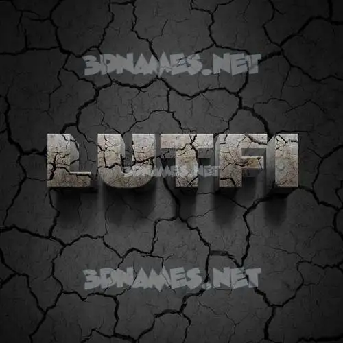 lutfi in Cracked Stone style - 3D name wallpaper lutfi in Cracked Stone style - 3D name wallpaper