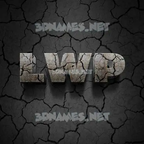 lwp in Cracked Stone style - 3D name wallpaper