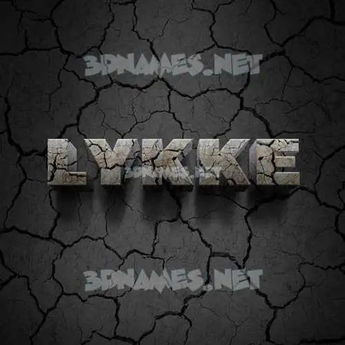 lykke in Cracked Stone style - 3D name wallpaper lykke in Cracked Stone style - 3D name wallpaper