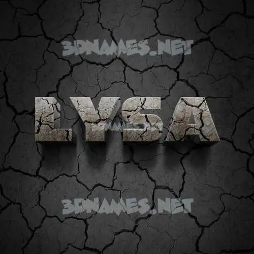 lysa in Cracked Stone style - 3D name wallpaper lysa in Cracked Stone style - 3D name wallpaper
