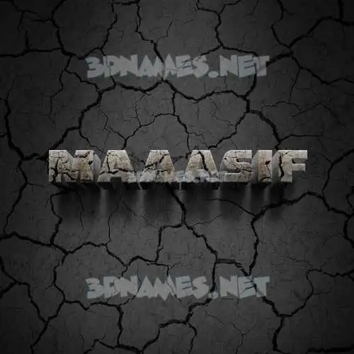 maaasif in Cracked Stone style - 3D name wallpaper maaasif in Cracked Stone style - 3D name wallpaper